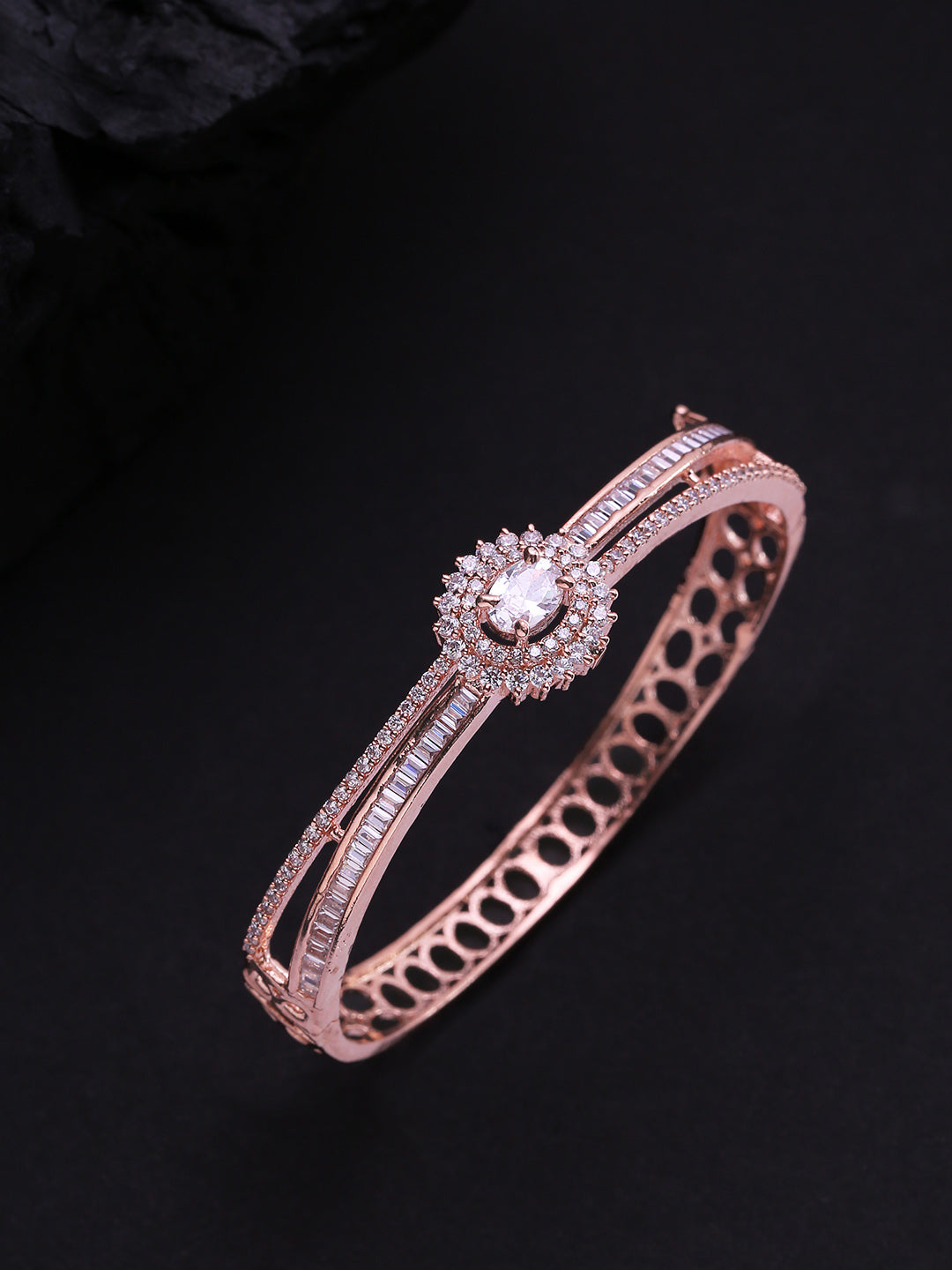 Much More Gold Plated Diamond Studded Bracelet